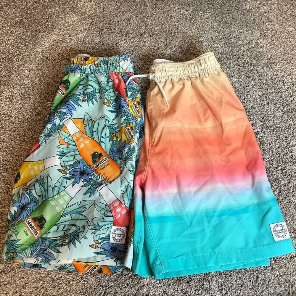 Abercrombie kids swim trunks bundle lot Boys 15/16